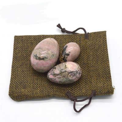 Kegel-Übung Ei Set Rhodonit Stein Jade Yoni Massage für das emotionale Wohlbefinden von Frauen