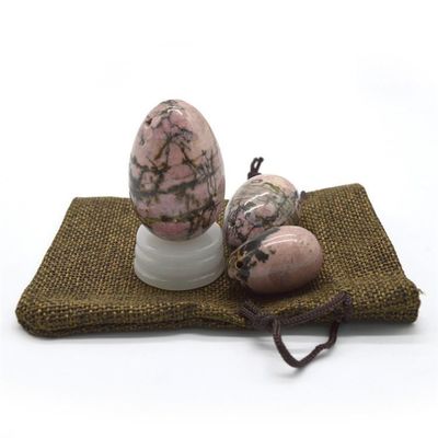 Kegel-Übung Ei Set Rhodonit Stein Jade Yoni Massage für das emotionale Wohlbefinden von Frauen