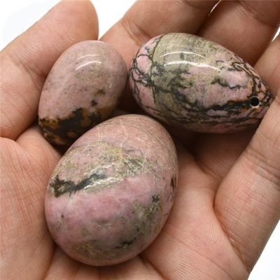 Kegel-Übung Ei Set Rhodonit Stein Jade Yoni Massage für das emotionale Wohlbefinden von Frauen