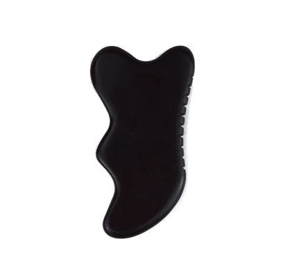 Natürlicher Schwarzer Stein Gua Sha Massagetool für Fuß Hals Rücken Gesichtsmassage Professionell und langlebig