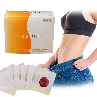 30pcs Magnet Körper Schlanke Patch Nabel Bauch Schlanke Patches Gewichtsverlust Brennen Patches Für Fett festhalten Aufkleber Weiß Rot
