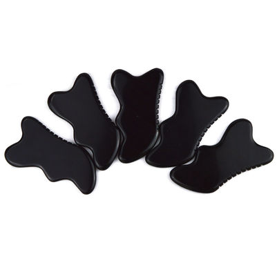 Natürlicher Schwarzer Stein Gua Sha Massagetool für Fuß Hals Rücken Gesichtsmassage Professionell und langlebig