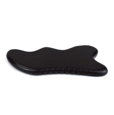 Natürlicher Schwarzer Stein Gua Sha Massagetool für Fuß Hals Rücken Gesichtsmassage Professionell und langlebig