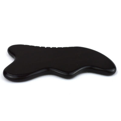Natürlicher Schwarzer Stein Gua Sha Massagetool für Fuß Hals Rücken Gesichtsmassage Professionell und langlebig