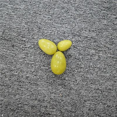 Kegel-Heilung Natürliche Gelbe Olivine Quarz Jade Stein Yoni Eier für Vaginalübungen Liebe Thema und heiße Produkte