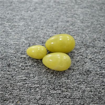 Kegel-Heilung Natürliche Gelbe Olivine Quarz Jade Stein Yoni Eier für Vaginalübungen Liebe Thema und heiße Produkte