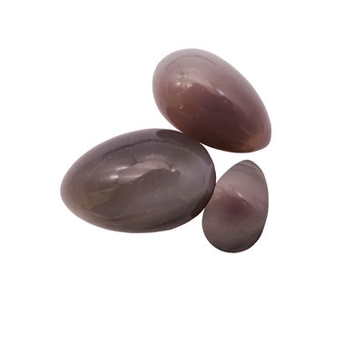 Yoni Eier Set Heilende polierte Graue Agate Ei Kaigl Vagina Dumbbell Yoni Massagesteine 3 Größen für das Intime Wohlbefinden