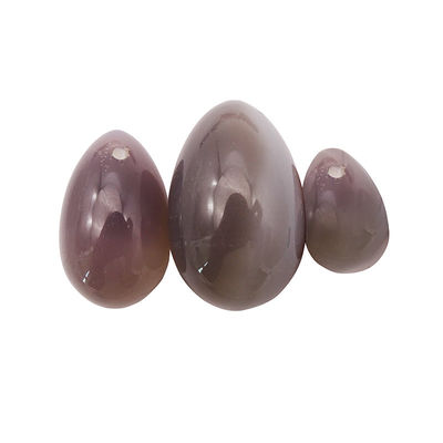 Yoni Eier Set Heilende polierte Graue Agate Ei Kaigl Vagina Dumbbell Yoni Massagesteine 3 Größen für das Intime Wohlbefinden