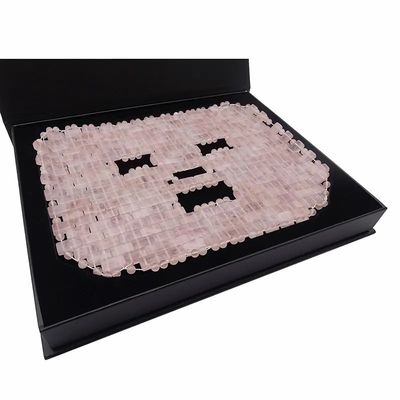 7.4 * 9.25 Zoll Rose Quarz Jade Maske Augenmassager Naturstein Gesichtsmassager Schlafmaske Für Schönheitsmassage Funktion