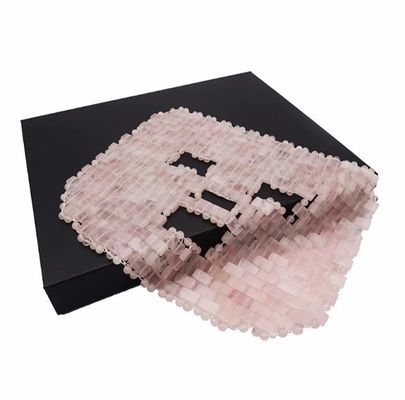 7.4 * 9.25 Zoll Rose Quarz Jade Maske Augenmassager Naturstein Gesichtsmassager Schlafmaske Für Schönheitsmassage Funktion