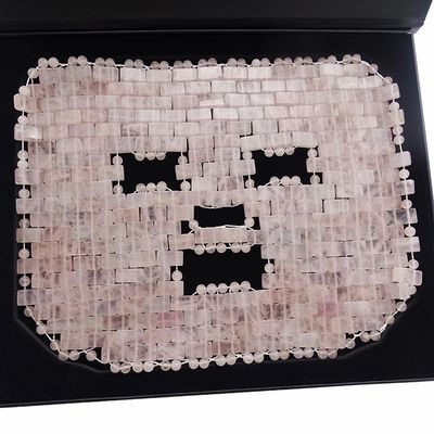 7.4 * 9.25 Zoll Rose Quarz Jade Maske Augenmassager Naturstein Gesichtsmassager Schlafmaske Für Schönheitsmassage Funktion