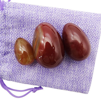 Regionale Besonderheit Yoni-Eier Rot-Agat-Naturgemäsel-Jade-Eier für Frauen Kegel-Übung