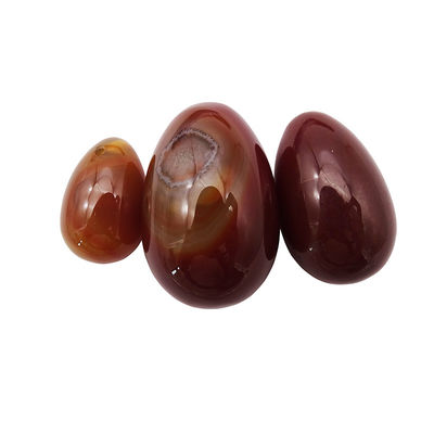 Regionale Besonderheit Yoni-Eier Rot-Agat-Naturgemäsel-Jade-Eier für Frauen Kegel-Übung