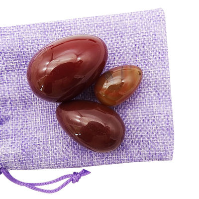 Regionale Besonderheit Yoni-Eier Rot-Agat-Naturgemäsel-Jade-Eier für Frauen Kegel-Übung