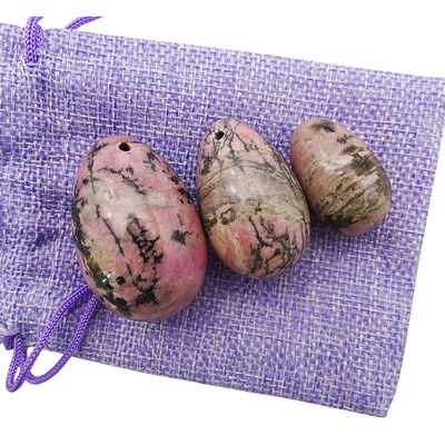 Kegel-Übungen Edelsteine Heißer Jade Rhodonit Palmstein Yoni Eier für Frauen Beckenmuskeltraining in 3 Größen