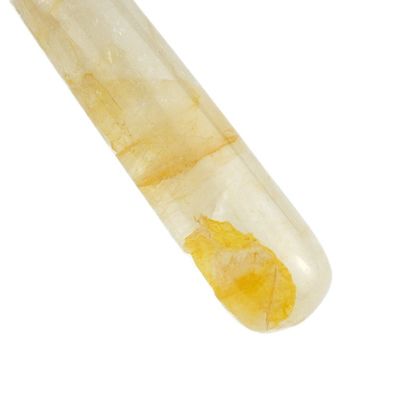 Gesichtsmassage-Werkzeuge Natürliche Gelbe Zitrin Gesichtsrolle 100% Natürliche Jade Massager für Muskelmassage Hautpflegeprodukte