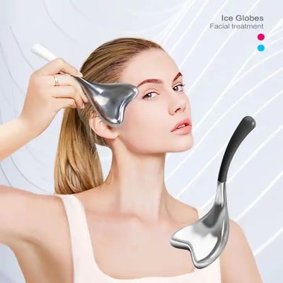 Edelstahl kühlende Gesichts Eiskugeln für Gesichtsschönheit Luxus Gold/Silber Kryokugeln