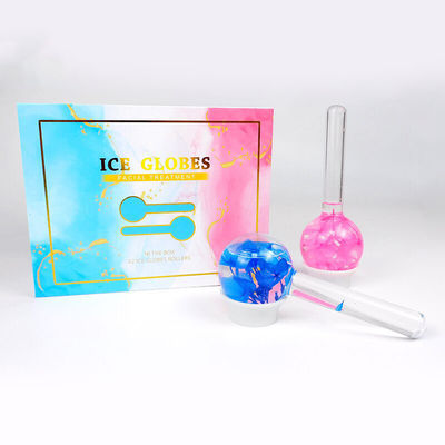 Personalisiertes Logo verfügbard Gesichts-Eiskugeln für Gesichtsmassage Roller Gua Sha Anti-Frees Flüssigkeit zur Verringerung von Poren Falten