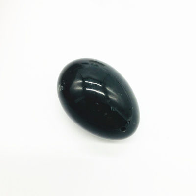 Natürliches dunkelgrünes, zertifiziertes, mittleres, gebohrtes Nephrit, Jade Yoni Eier 40*30 mm zum Nutzen