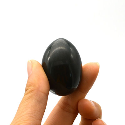 Natürliches dunkelgrünes, zertifiziertes, mittleres, gebohrtes Nephrit, Jade Yoni Eier 40*30 mm zum Nutzen