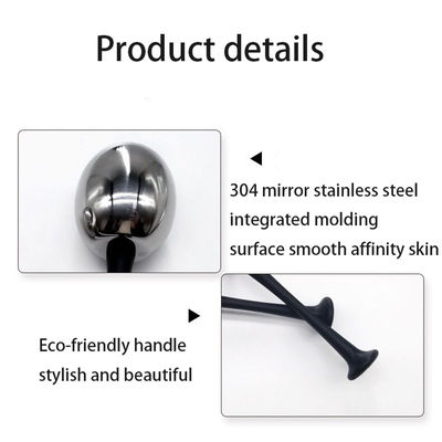 Customized Logo Availabled Edelstahl Eis Gesichtskugeln für Frauen Gesicht Augen Schönheit Cryo Sticks Roller Gua Sha Gefrierwerkzeuge