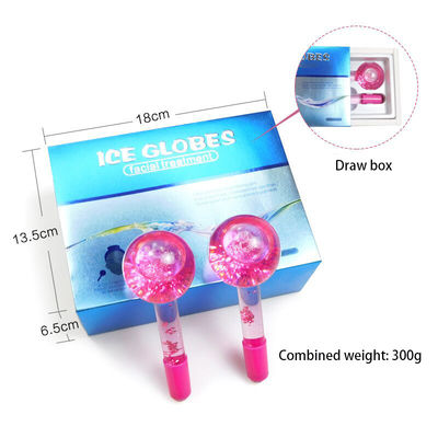 Gesichtsmassage Kühlkugel Borosilikat Glas Eiskugeln für Gesichtsbehandlungen Roller Ball Spa Gesichtslift Schönheit Hautpflege