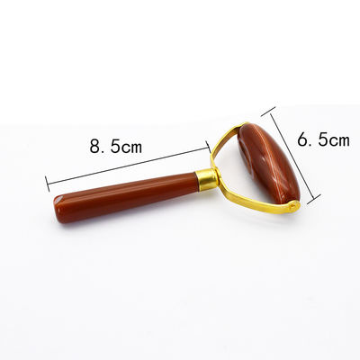 Agate Face Gua Sha Roller Körper Hautpflege Stein Gesichtsmassager für Frauen zur Linderung von Stress und Augenblähungen