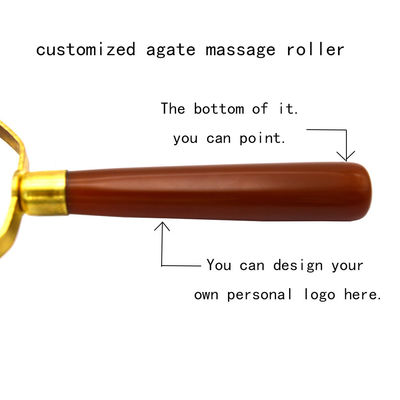 Agate Face Gua Sha Roller Körper Hautpflege Stein Gesichtsmassager für Frauen zur Linderung von Stress und Augenblähungen