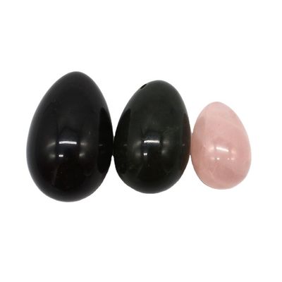 Regionale Besonderheit geschnitzte Obsidian Nephrit Rose Quarz Naturjade Eier poliert Yoni Eier Edelstein