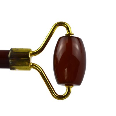 100% authentisches natürliches Karnelien Jade Guasha Roller Massage Anti-Aging Gesichts Gua Sha Roller