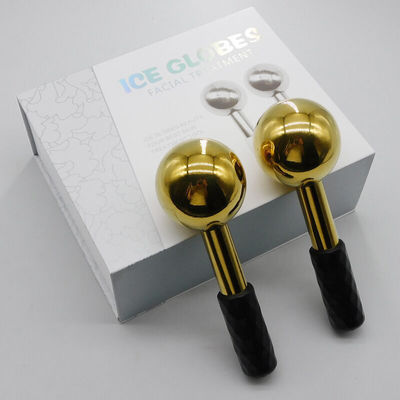 Gesichtsmassager zur Abkühlung und Verringerung von Dunklen Kreisen Eiskugeln aus Edelstahl