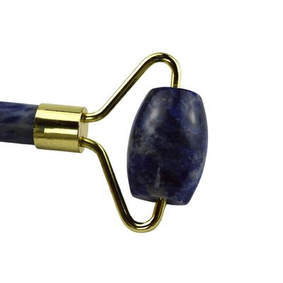 Gesichtsmassage Schönheitsprodukt Augenkopfmassager Blauer Sodalite Gesichtsroller Jade Gua Sha Tool Für Hautpflege Mit individuellem Logo