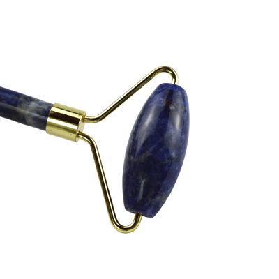 Gesichtsmassage Schönheitsprodukt Augenkopfmassager Blauer Sodalite Gesichtsroller Jade Gua Sha Tool Für Hautpflege Mit individuellem Logo