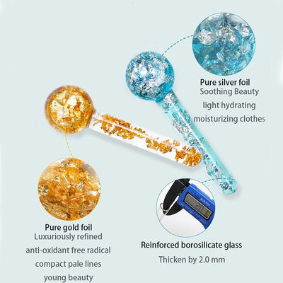 Kühlende Eiskugeln 24K Gold Gesichtsmassager Roller für tägliche Schönheitsroutinen zum Verringern von Schwellungen und Dunklen Kreisen im Gesicht