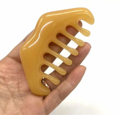ISO9001-zertifizierte Resin Gua Sha Massager Kamm für Kopfhautpflege und Akupunktherapie Bienenwachs
