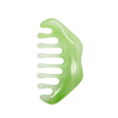 ISO9001-zertifizierte Resin Gua Sha Massager Kamm für Kopfhautpflege und Akupunktherapie Bienenwachs