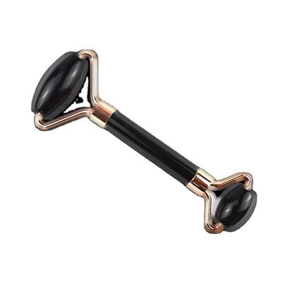 Natürliche schwarze Obsidian-Rolle Guasha Massage Gesichts Gua Sha-Rolle für Gesicht Hals und Augen Klassiker Jade-Rolle erschwinglich