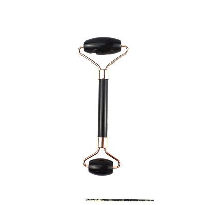 Natürliche schwarze Obsidian-Rolle Guasha Massage Gesichts Gua Sha-Rolle für Gesicht Hals und Augen Klassiker Jade-Rolle erschwinglich
