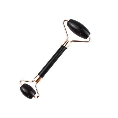 Natürliche schwarze Obsidian-Rolle Guasha Massage Gesichts Gua Sha-Rolle für Gesicht Hals und Augen Klassiker Jade-Rolle erschwinglich