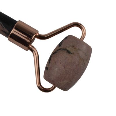 Gesichtsmassager Rhodonit Stein Jade Roller Gua Sha für Muskelmassage Anti-Aging 100% Naturgemäste Custom Logo Home