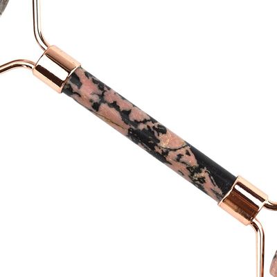 Gesichtsmassager Rhodonit Stein Jade Roller Gua Sha für Muskelmassage Anti-Aging 100% Naturgemäste Custom Logo Home