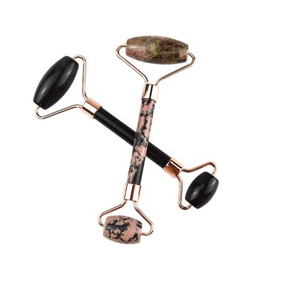 Gesichtsmassager Rhodonit Stein Jade Roller Gua Sha für Muskelmassage Anti-Aging 100% Naturgemäste Custom Logo Home
