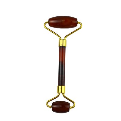 Personalisiertes Logo verfügbard Gesichtsschönheitsprodukt Karnelian Guasha Gesichtsrolle für 100% natürliche Kristall-Rote Achat-Massager