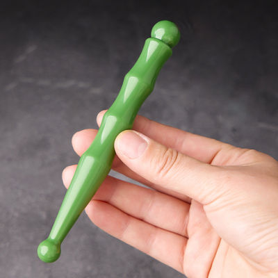 14.5cm Harz Doppelkopf Akupunkturstock für Gesichtsmassage und Lymphenstimulationswerkzeug
