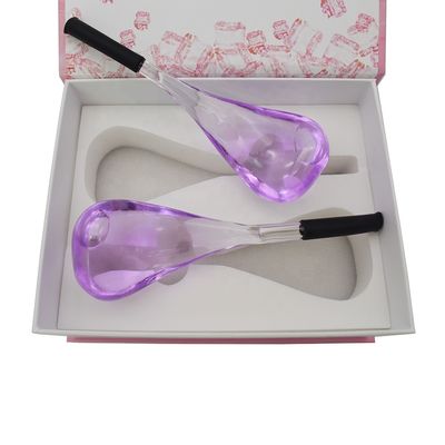 2024 Eiskugel Glas Schönheit Eis Gesichtsmassage Werkzeuge Lila Massageball für Frau Augen Hals Asmr von Popular Products
