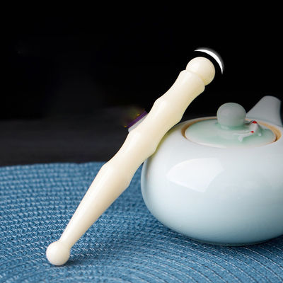 14.5cm Harz Doppelkopf Akupunkturstock für Gesichtsmassage und Lymphenstimulationswerkzeug