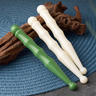 14.5cm Harz Doppelkopf Akupunkturstock für Gesichtsmassage und Lymphenstimulationswerkzeug