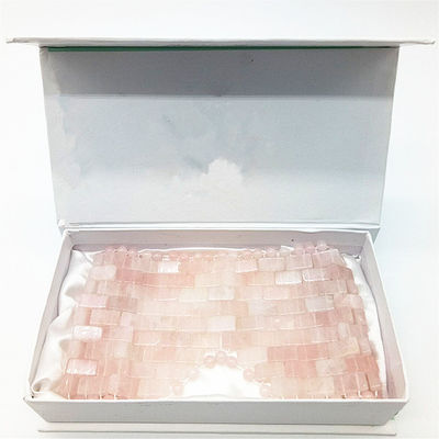 OEM akzeptiert Rosa Rose Quarz Augenmaske Natürliche Edelstein Jade Schlafmaske für Anti-Aging heiß oder kalt im Jahr 2024