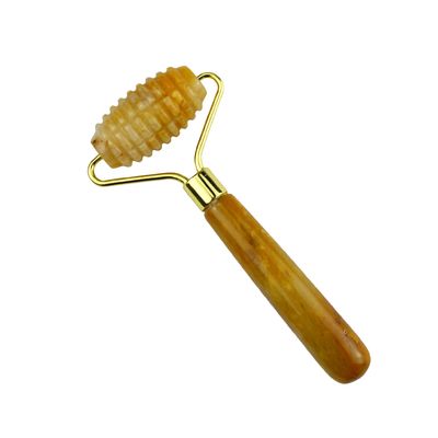 Gesichtsmassager Gelber Jade Gemäste Jade-Roller für Gesichts- und Nackenmassage