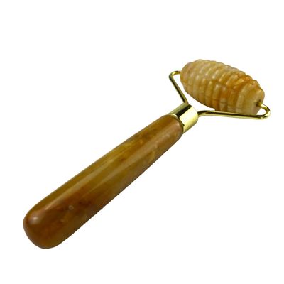 Gesichtsmassager Gelber Jade Gemäste Jade-Roller für Gesichts- und Nackenmassage